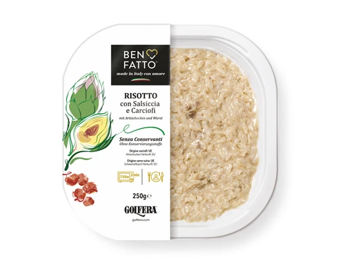 Risotto salsiccia e carciofi