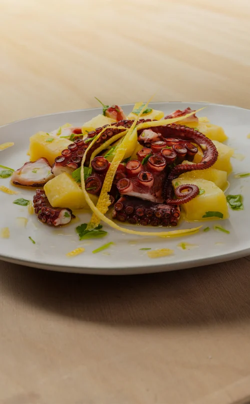 Secondi piatti pronti della linea Ben Fatto Golfera, polpo e patate, piatto tipico italiano